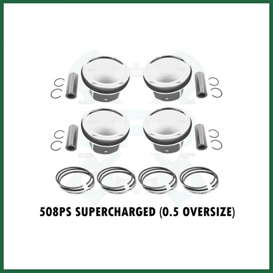 4x Pistons With Rings Set Land Rover Jaguar 5.0 AJ133 508PS V8 Petrol Engine Oversize 0.50